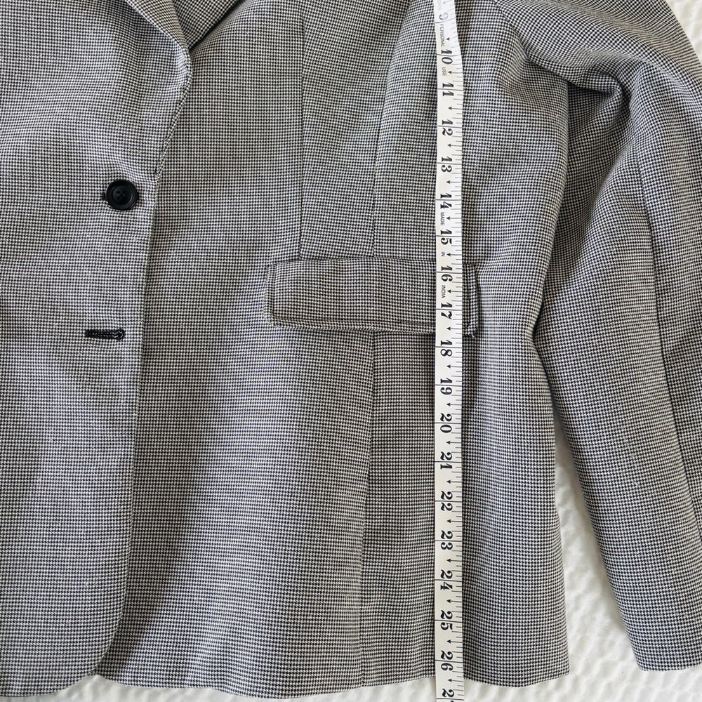 Anthropologie X Flat White Houndstooth Boyfriend Blazer - Size XL - Picture 10 of 10